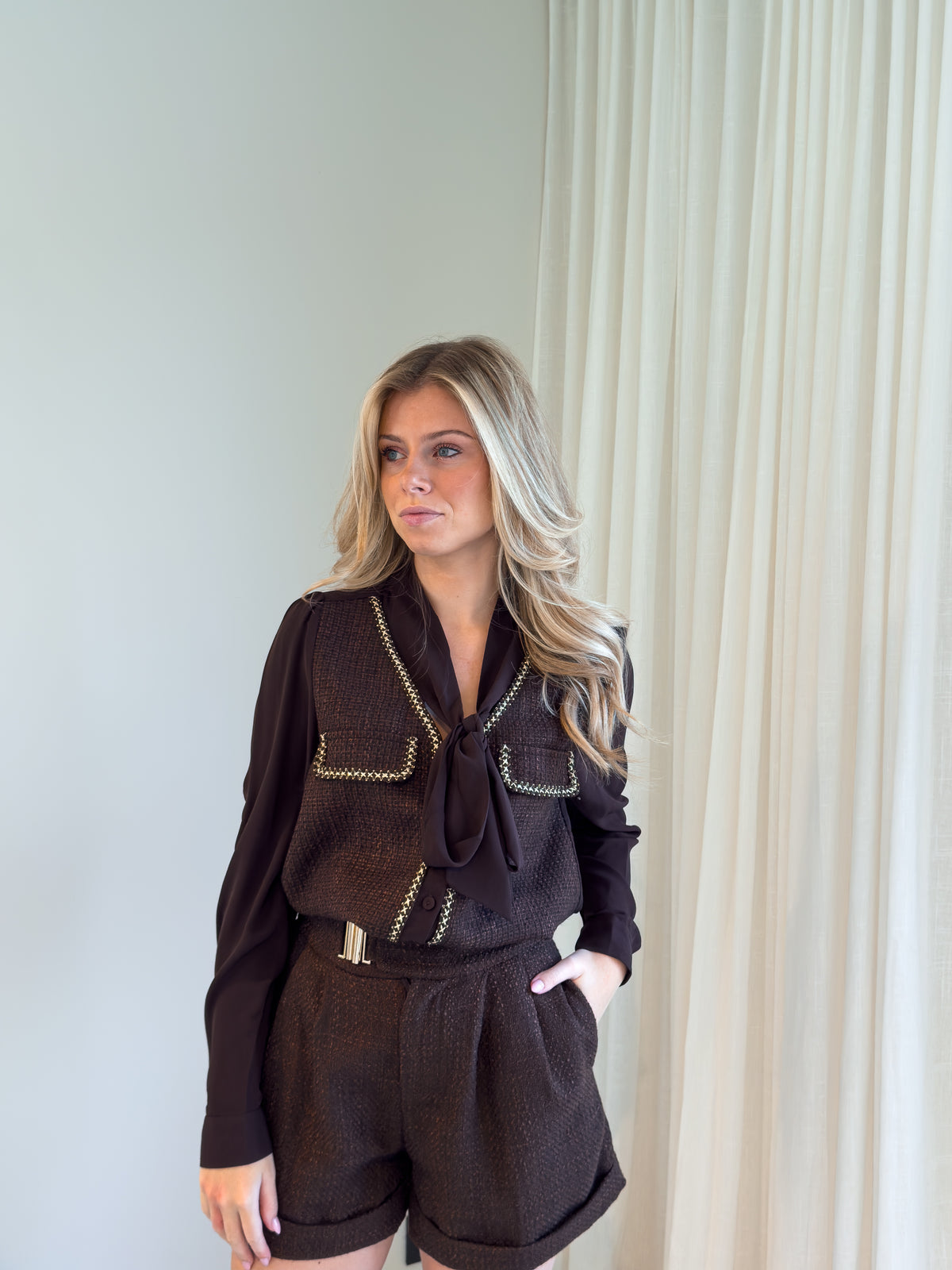 The Mila Blouse - Bronze Glow