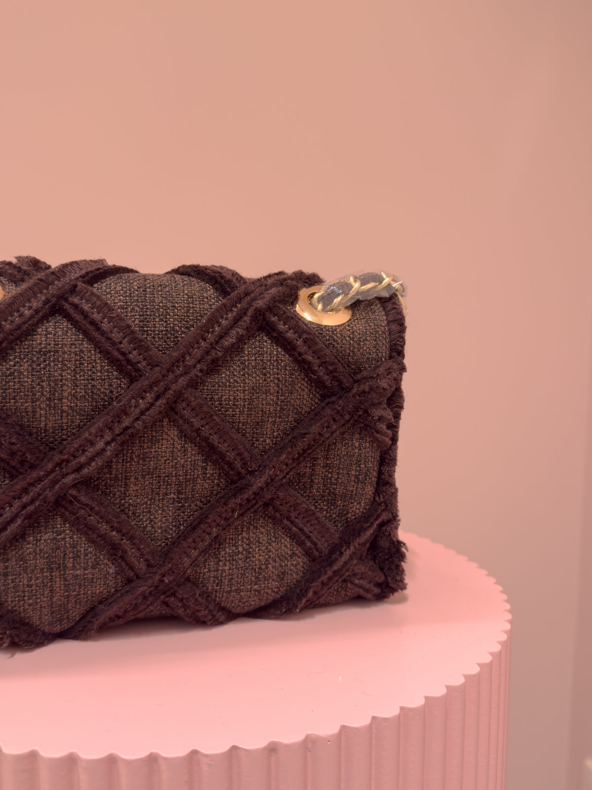 The Giselle Bag - Maroon Tweed