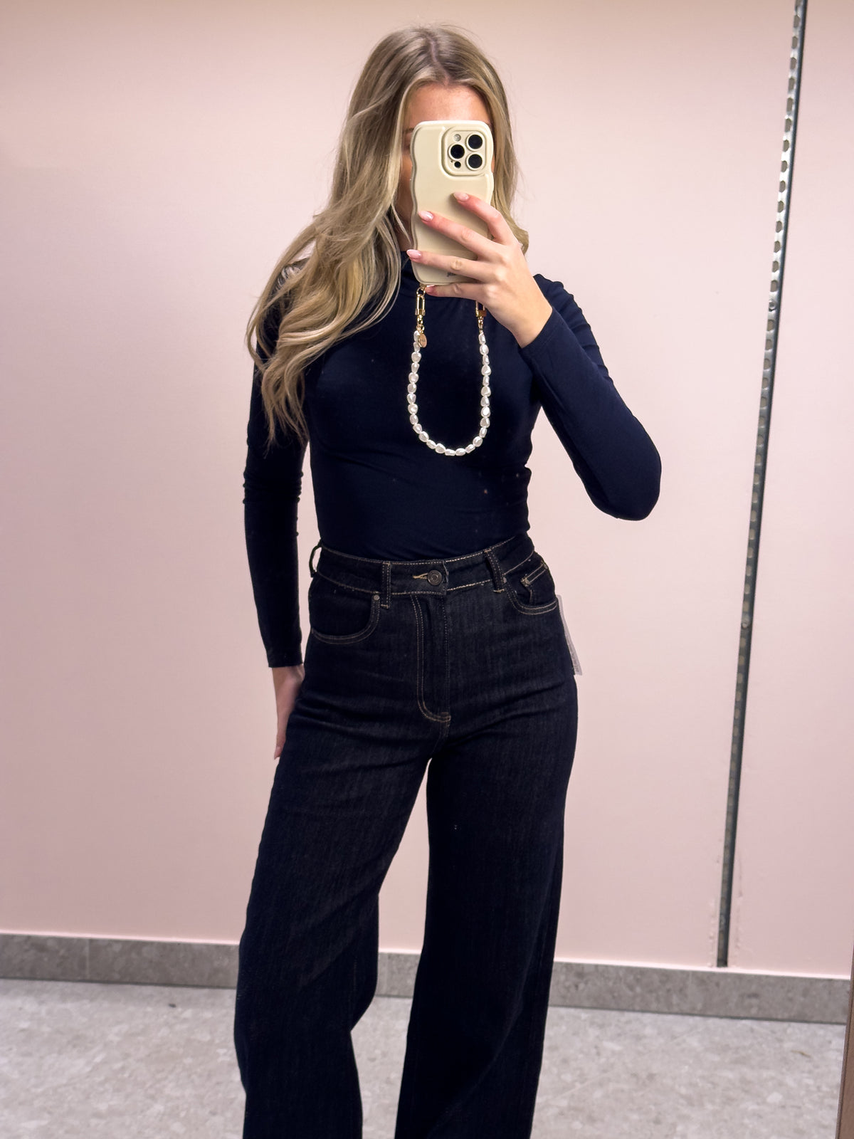 The Julie Turtleneck Top - Navy Allure