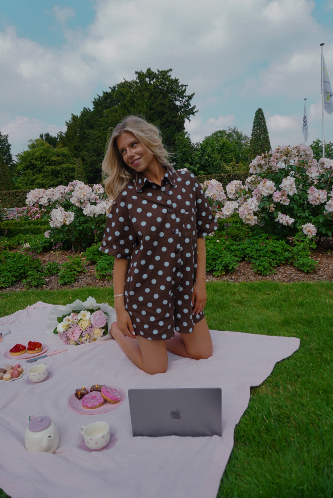 BROWN POPPY PLAYSUIT