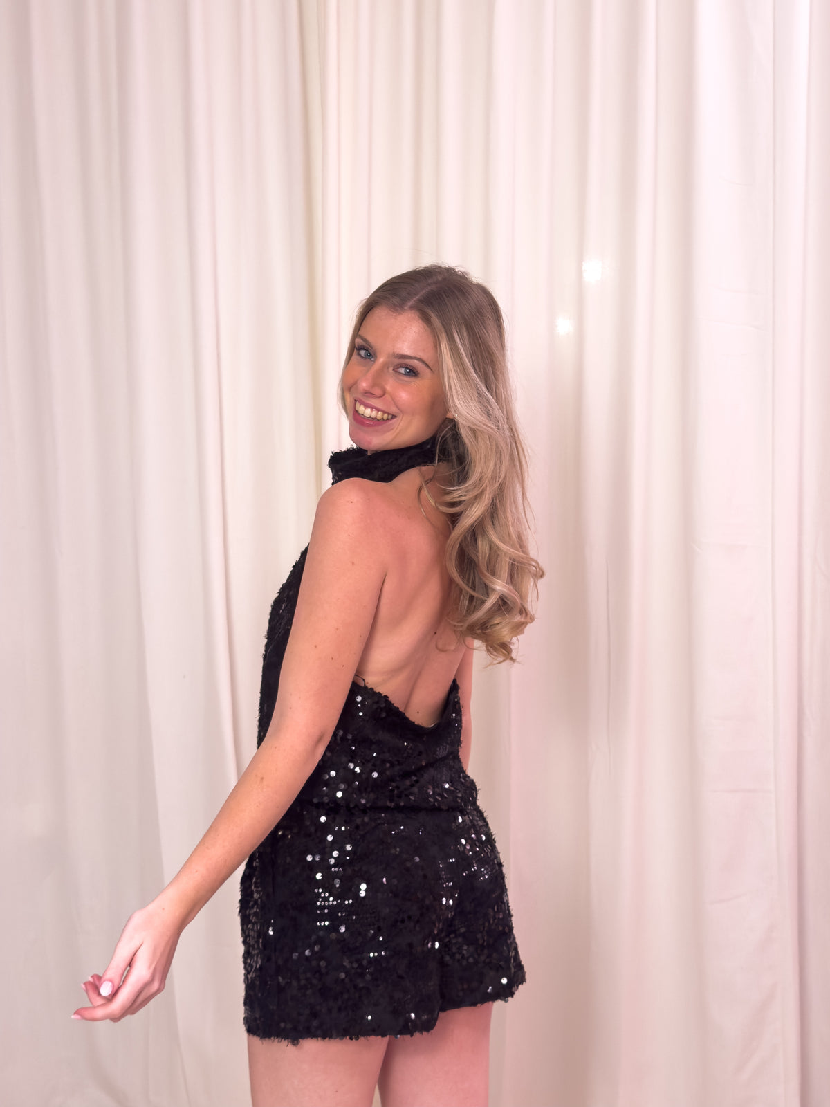 The Rune Sequin Short - Classic Black