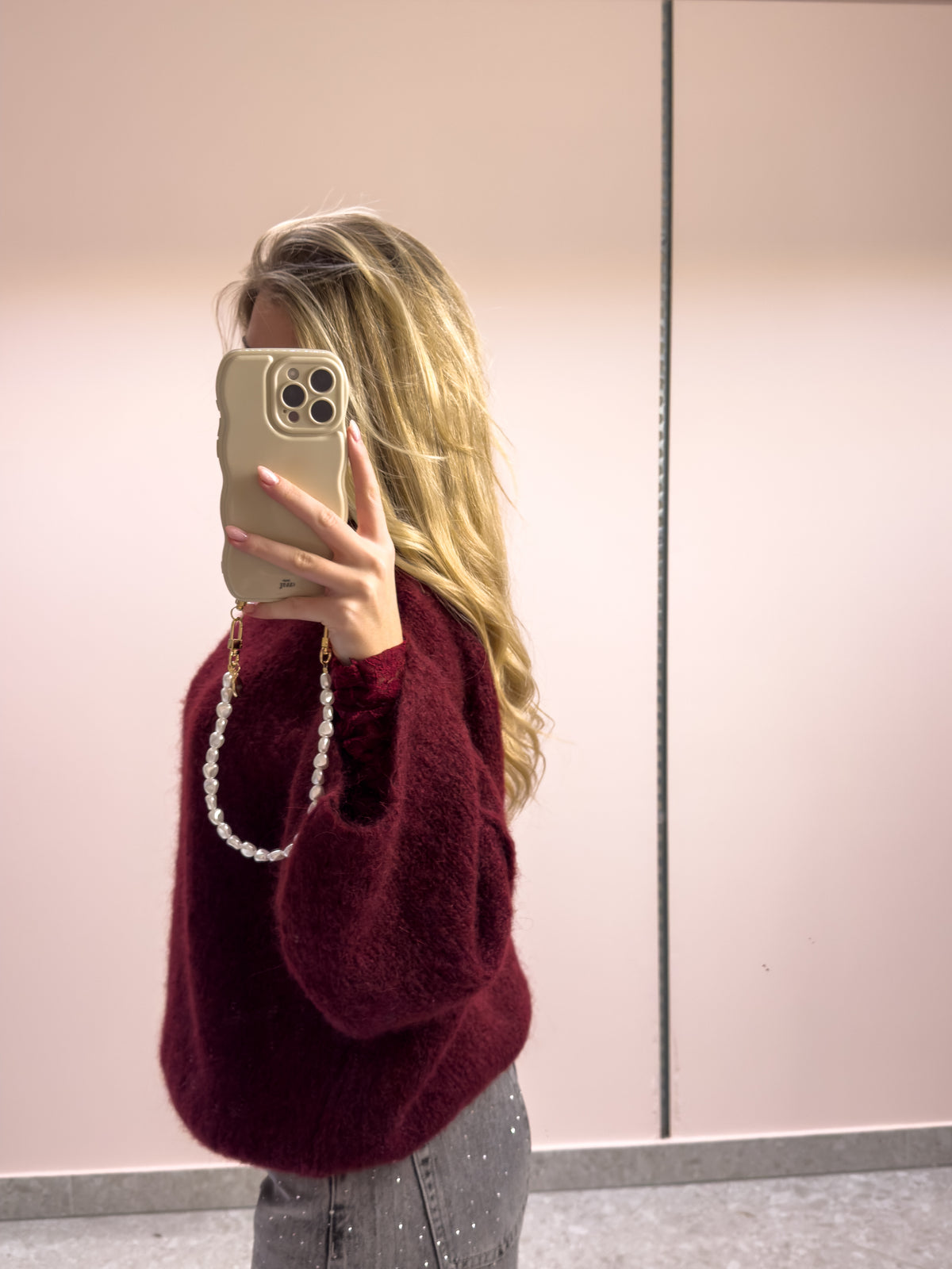 The Amaris Mohair Sweater - Burgundy Glow