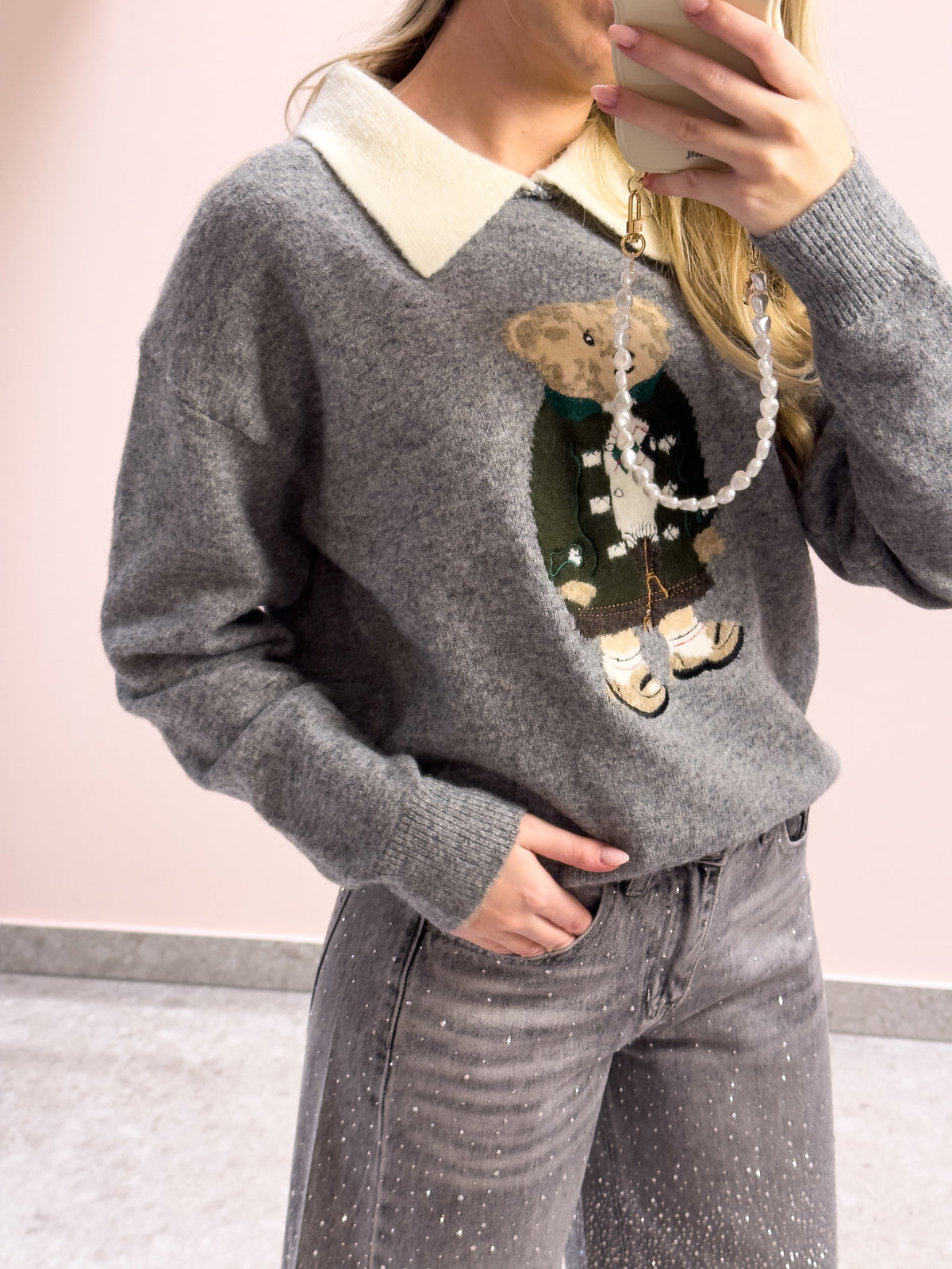 The Beary Sweater - Frost Grey