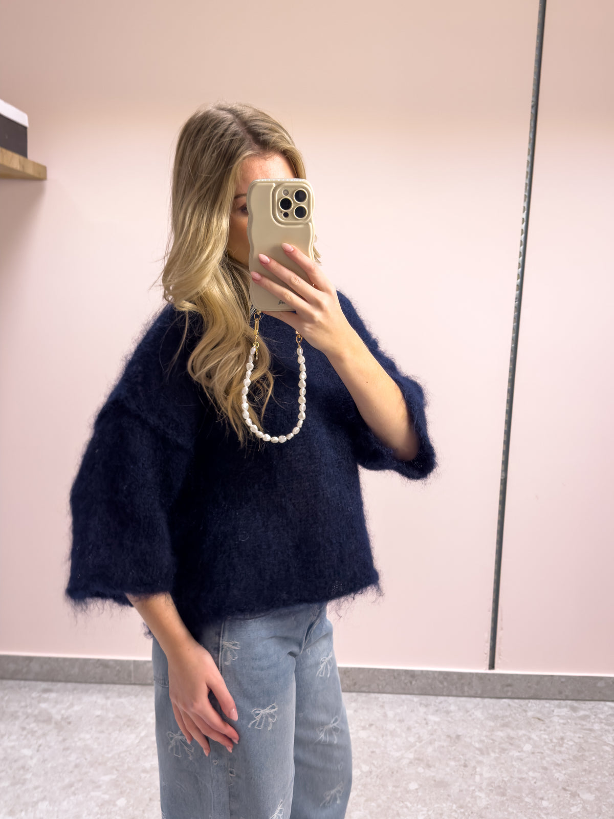 The Amaris Mohair Sweater - Navy Dream