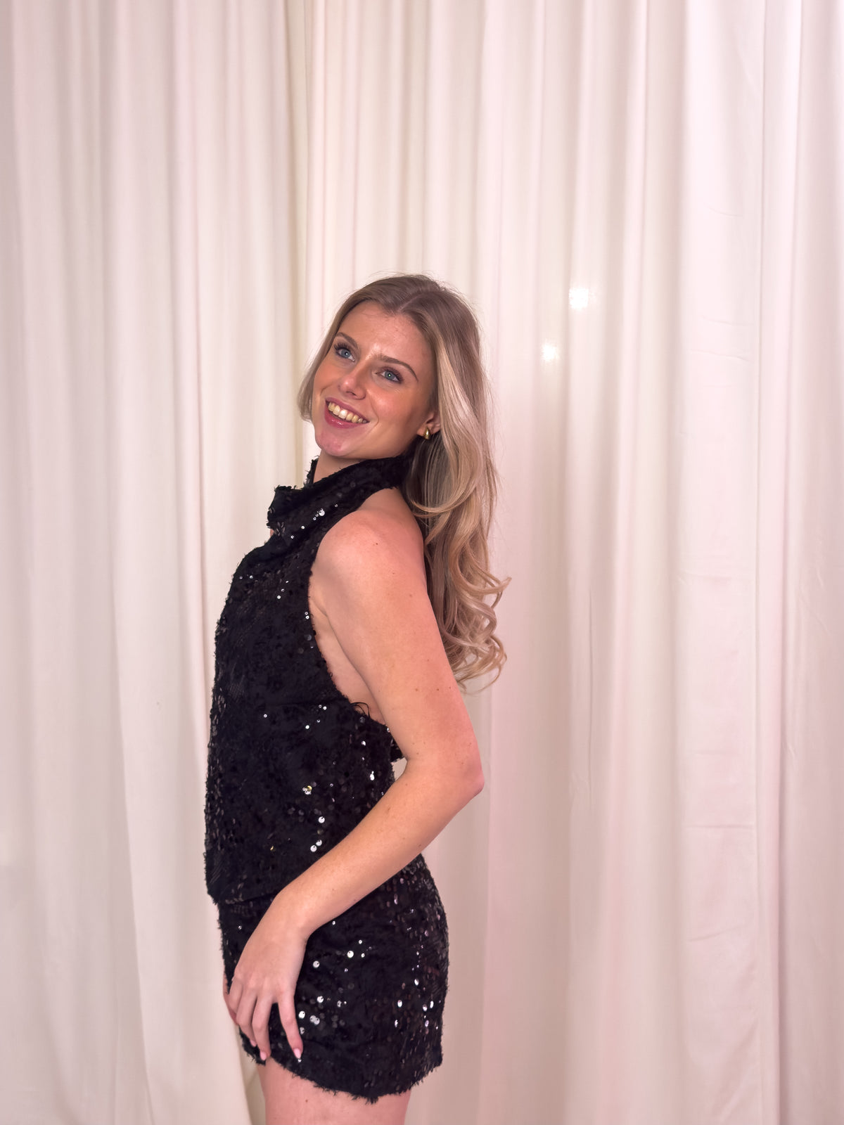 The Rune Sequin Short - Classic Black