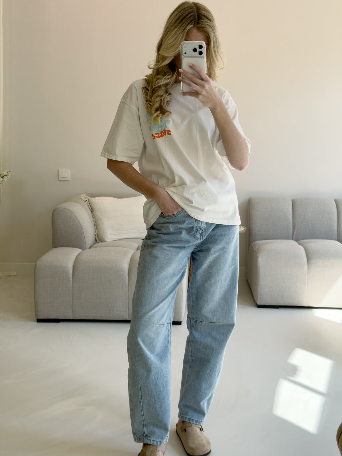LIGHT BLUE MAISON BALLOON JEANS