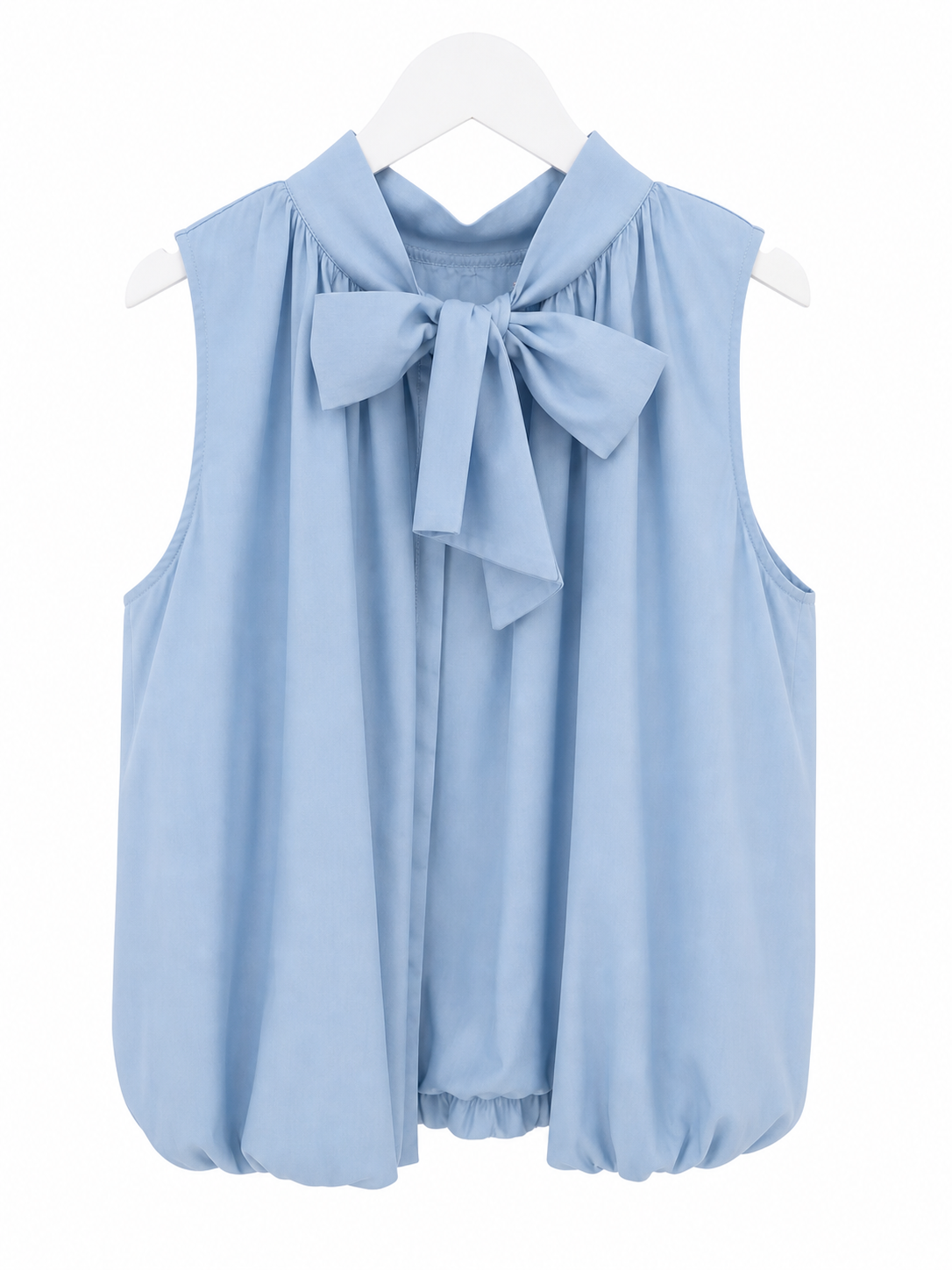 LIGHT BLUE MUSE OPEN BACK TOP