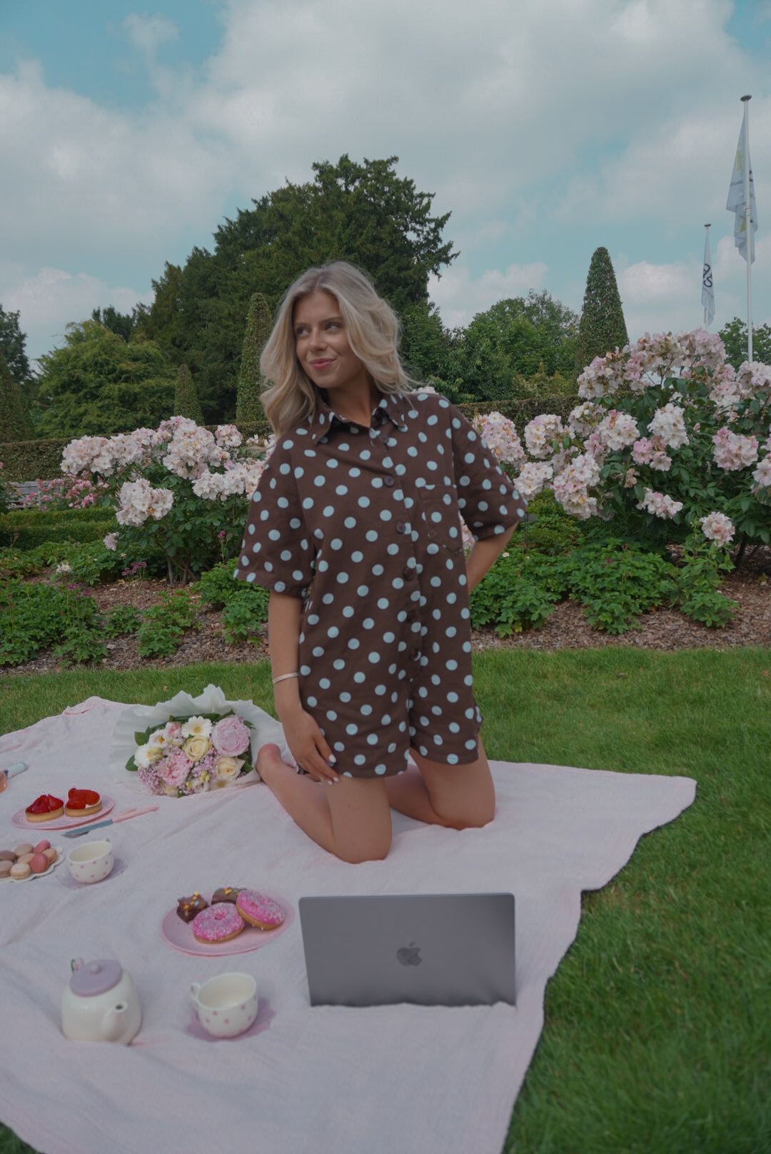 BROWN POPPY PLAYSUIT