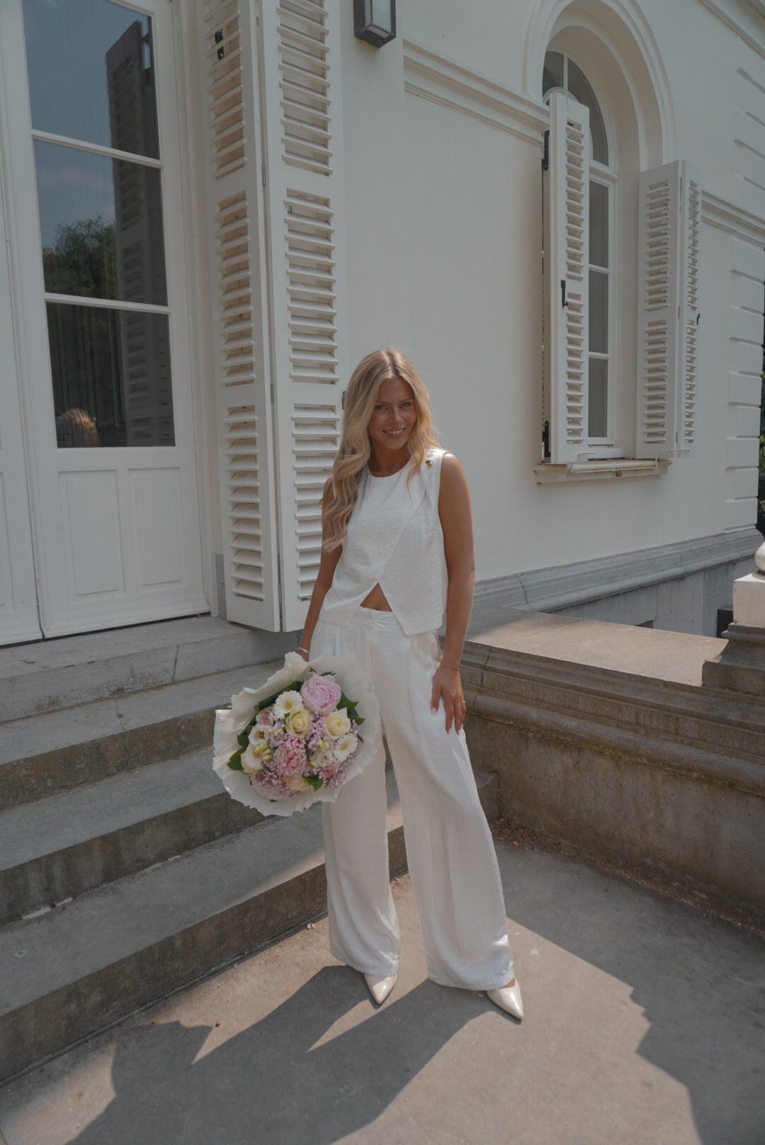 WHITE AMALFI PANTS