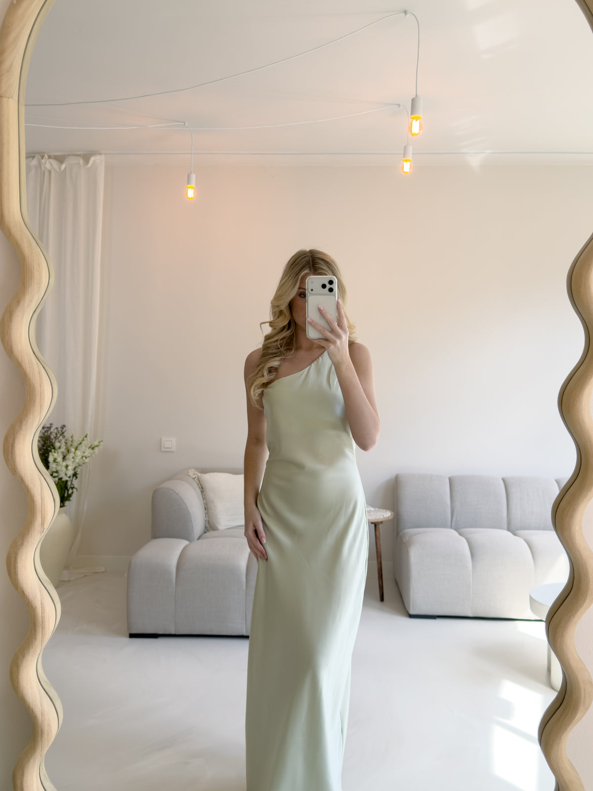 SOFT GREEN LIE DRESS