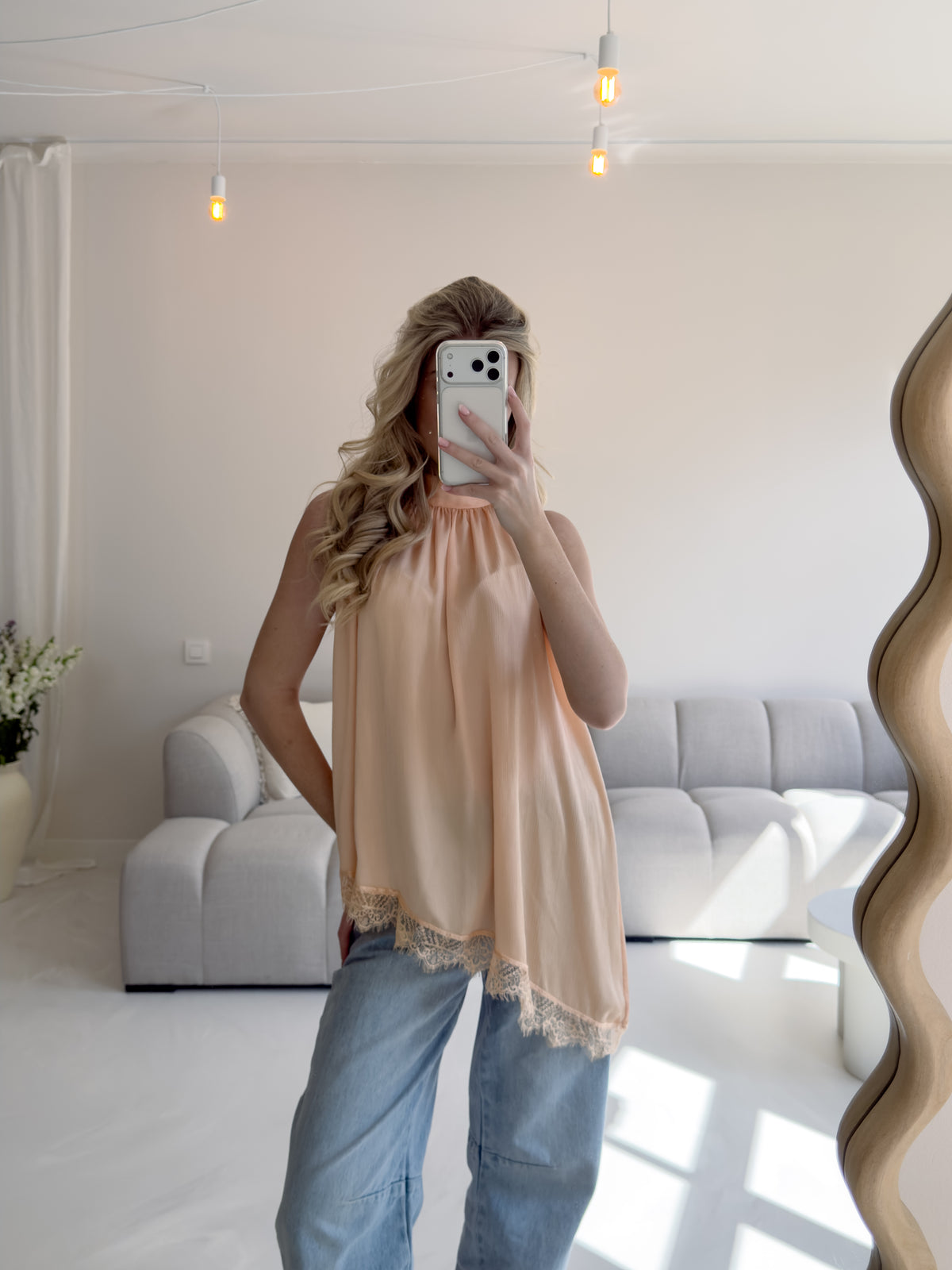 PEACH ROSALIE TOP