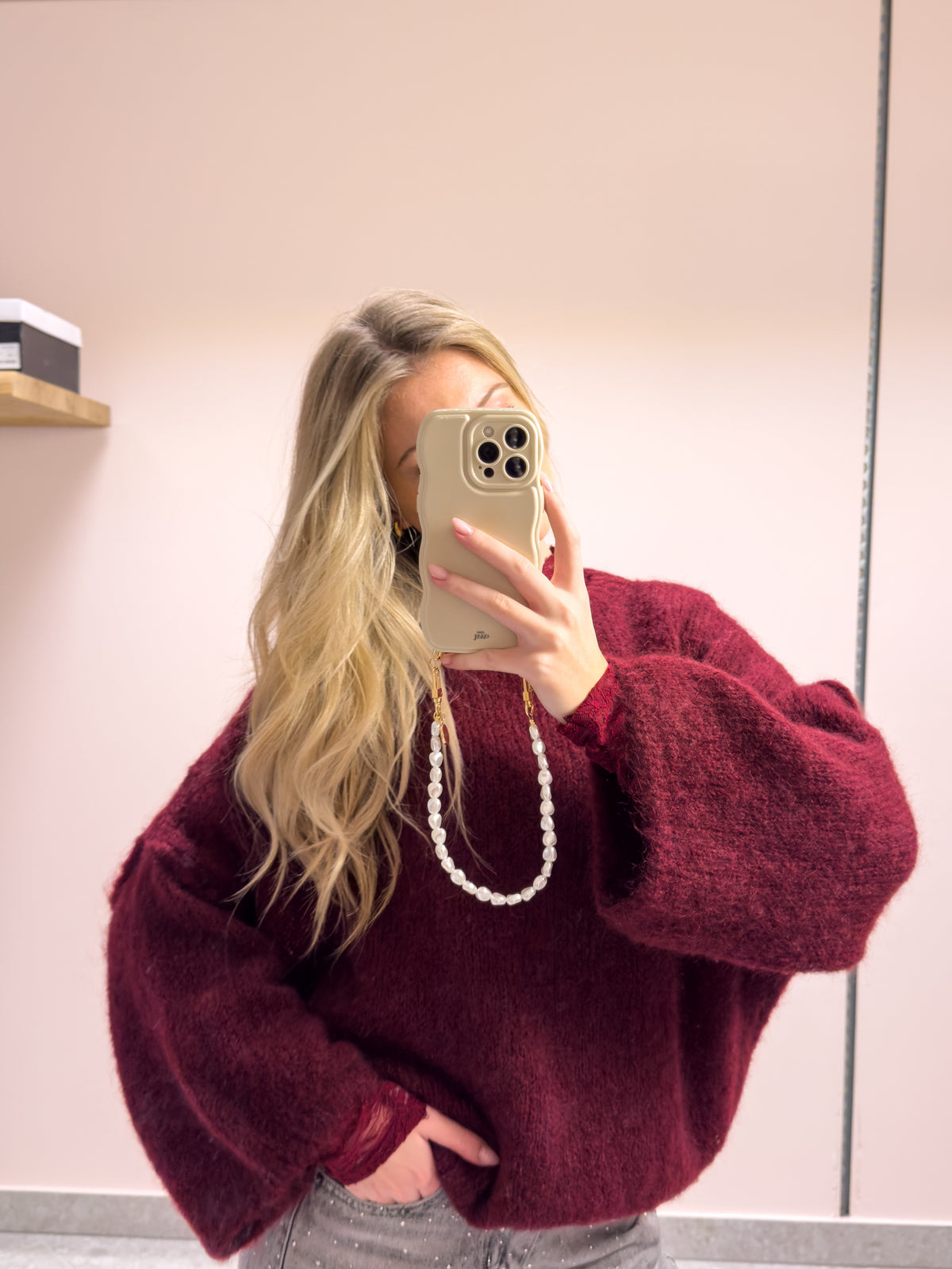 The Amaris Mohair Sweater - Burgundy Glow